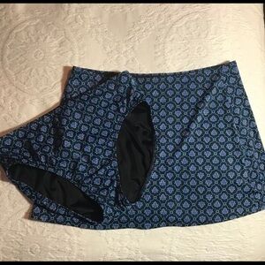 Swim Suit Mid Rise Hipster Swim Bottom with Skirt Cover-Up